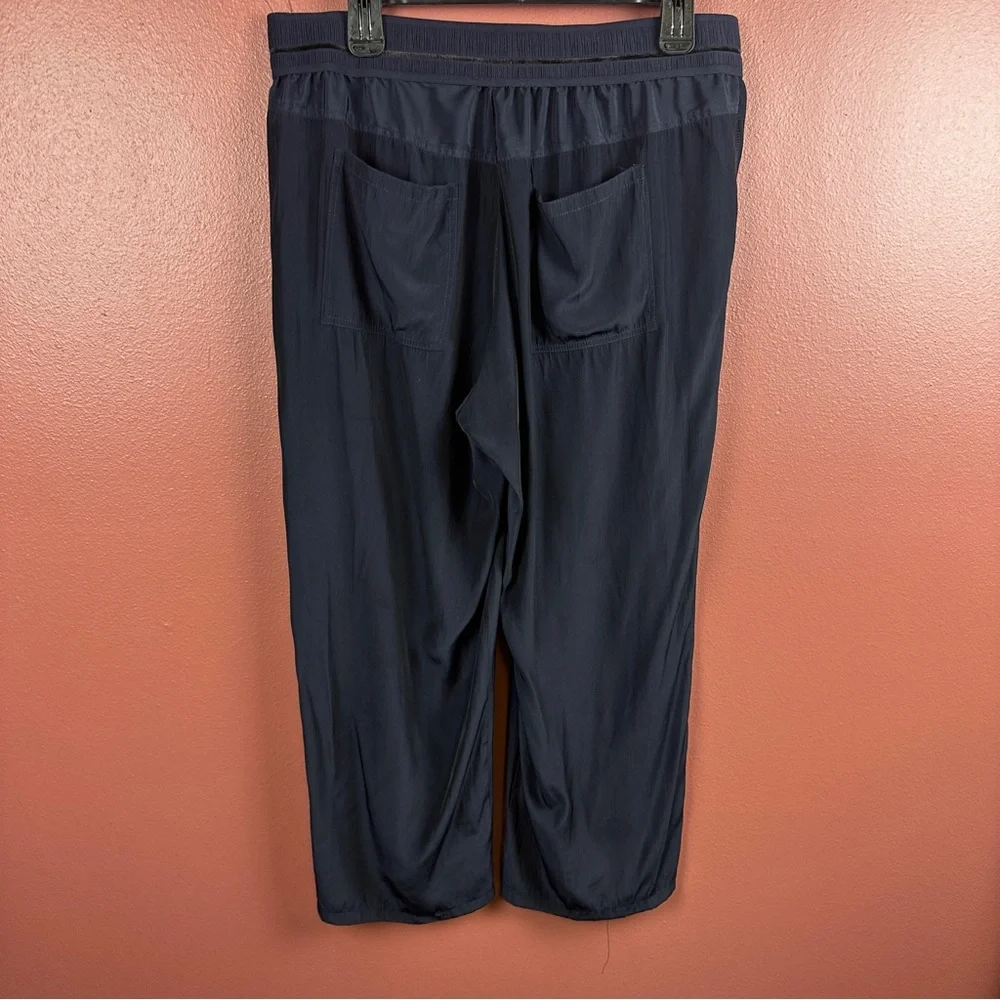 LOLA & SOPHIE D-SATIN CROPPED JOGGER Size large pull on color nightwatch - Picture 6 of 10